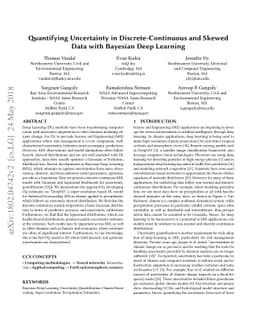 Quantifying Uncertainty in Discrete-Continuous and Skewed Data with
  Bayesian Deep Learning