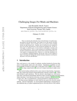 Challenging Images For Minds and Machines