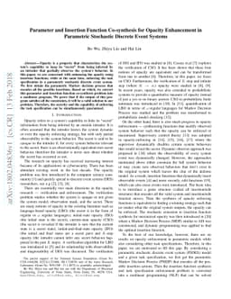 Parameter and Insertion Function Co-synthesis for Opacity Enhancement in
  Parametric Stochastic Discrete Event Systems