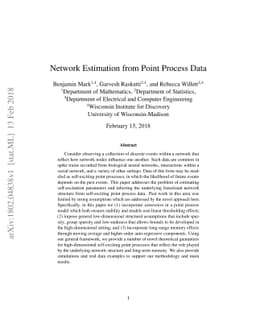 Network Estimation from Point Process Data