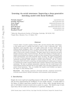 Learning via social awareness: Improving a deep generative sketching
  model with facial feedback