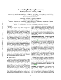 Understanding Membership Inferences on Well-Generalized Learning Models