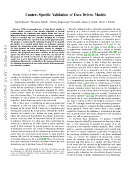 Context-Specific Validation of Data-Driven Models