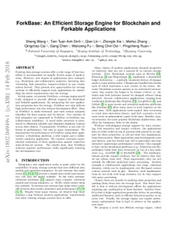 ForkBase: An Efficient Storage Engine for Blockchain and Forkable
  Applications