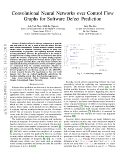 Convolutional Neural Networks over Control Flow Graphs for Software
  Defect Prediction