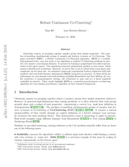 Robust Continuous Co-Clustering