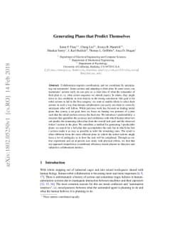 Generating Plans that Predict Themselves