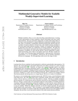 Multimodal Generative Models for Scalable Weakly-Supervised Learning