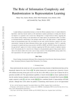 The Role of Information Complexity and Randomization in Representation
  Learning