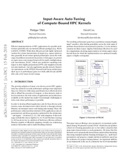 Input-Aware Auto-Tuning of Compute-Bound HPC Kernels