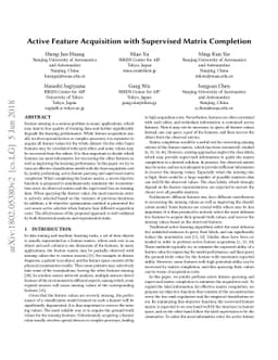 Active Feature Acquisition with Supervised Matrix Completion