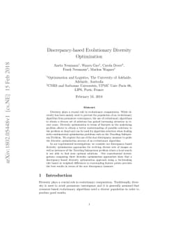 Discrepancy-based Evolutionary Diversity Optimization