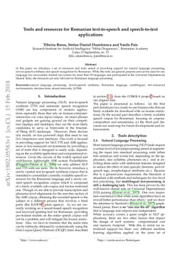 Tools and resources for Romanian text-to-speech and speech-to-text
  applications
