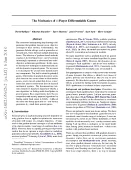The Mechanics of n-Player Differentiable Games