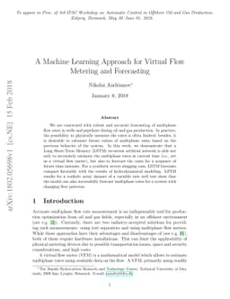 A Machine Learning Approach for Virtual Flow Metering and Forecasting