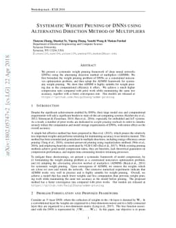 Systematic Weight Pruning of DNNs using Alternating Direction Method of
  Multipliers