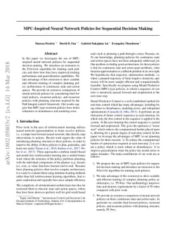 MPC-Inspired Neural Network Policies for Sequential Decision Making