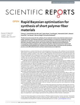 Rapid Bayesian optimisation for synthesis of short polymer fiber
  materials