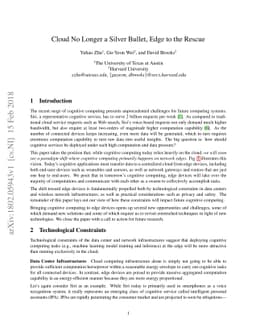 Cloud No Longer a Silver Bullet, Edge to the Rescue