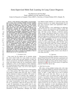 Semi-supervised multi-task learning for lung cancer diagnosis