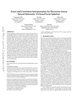 Exact and Consistent Interpretation for Piecewise Linear Neural
  Networks: A Closed Form Solution