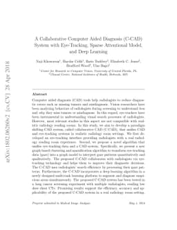 A Collaborative Computer Aided Diagnosis (C-CAD) System with
  Eye-Tracking, Sparse Attentional Model, and Deep Learning