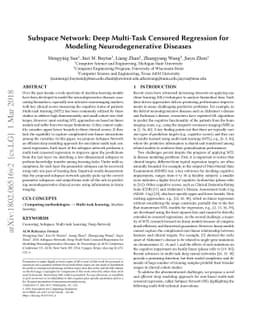 Subspace Network: Deep Multi-Task Censored Regression for Modeling
  Neurodegenerative Diseases