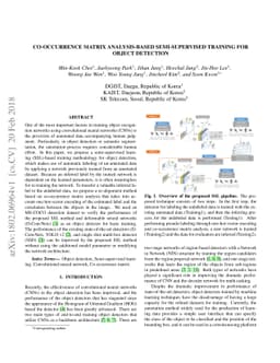 Co-occurrence matrix analysis-based semi-supervised training for object
  detection