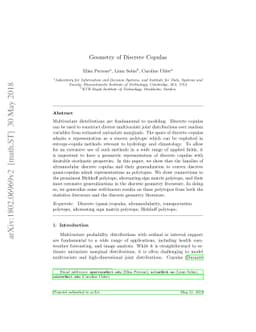 Geometry of Discrete Copulas