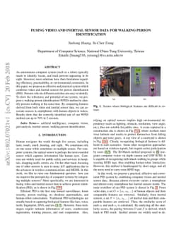 Fusing Video and Inertial Sensor Data for Walking Person Identification