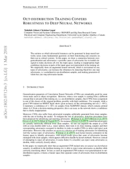 Out-distribution training confers robustness to deep neural networks