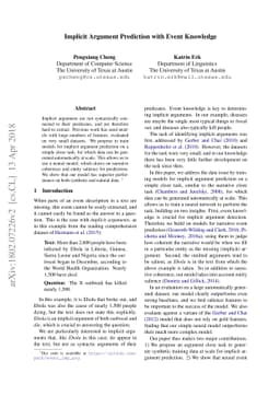 Implicit Argument Prediction with Event Knowledge