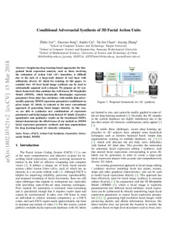 Conditional Adversarial Synthesis of 3D Facial Action Units