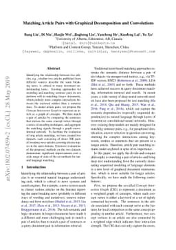 Matching Article Pairs with Graphical Decomposition and Convolutions