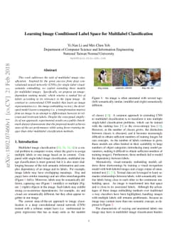 Learning Image Conditioned Label Space for Multilabel Classification