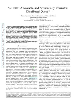 Skueue: A Scalable and Sequentially Consistent Distributed Queue