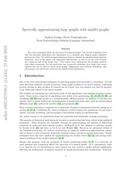 Spectrally approximating large graphs with smaller graphs