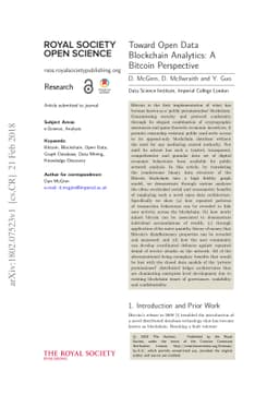 Toward Open Data Blockchain Analytics: A Bitcoin Perspective
