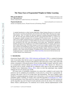 The Many Faces of Exponential Weights in Online Learning