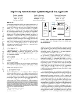 Improving Recommender Systems Beyond the Algorithm