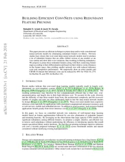 Building Efficient ConvNets using Redundant Feature Pruning