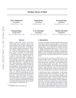 Machine Theory of Mind