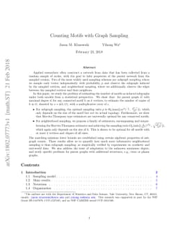 Counting Motifs with Graph Sampling