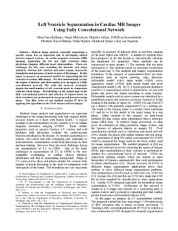 Left Ventricle Segmentation in Cardiac MR Images Using Fully
  Convolutional Network