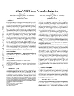 Where's YOUR focus: Personalized Attention
