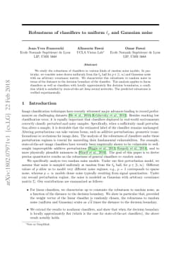 Robustness of classifiers to uniform $\ell\_p$ and Gaussian noise