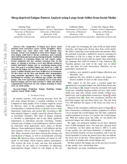 Sleep-deprived Fatigue Pattern Analysis using Large-Scale Selfies from
  Social Med