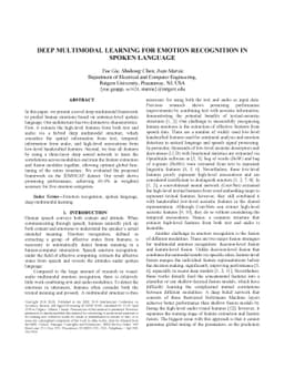 Deep Multimodal Learning for Emotion Recognition in Spoken Language
