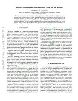 Reservoir computing with simple oscillators: Virtual and real networks