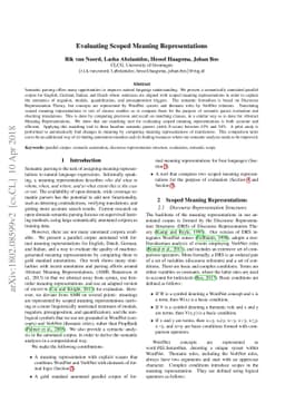 Evaluating Scoped Meaning Representations